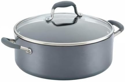 Anolon Advanced Home Hard-Anodized Nonstick Wide Stock Pot/Stockpot (7.5-Quart, Moonstone)