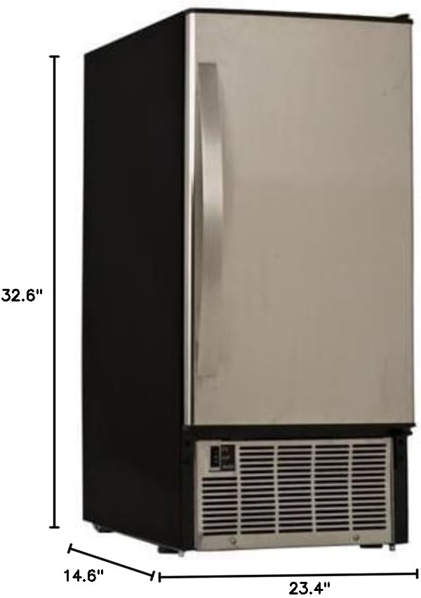 EdgeStar IB450SS 50 Lb. 15 Inch Wide Undercounter Clear Ice Maker - Stainless Steel