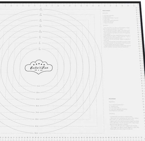 Extra Large Silicone Baking Mat β Non-Stick Pastry Mat with Measurements, Conversion Charts & Heat Resistance β Reusable Food-Grade Silicone for Dough Rolling, Pizza & Baking