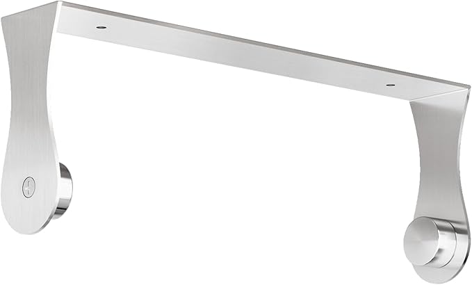 Paper Towel Holder Under Cabinet, Wall Mount Paper Towel Holder for Kitchen Bathroom, Stainless Steel, Adhesive or Screws, Silver