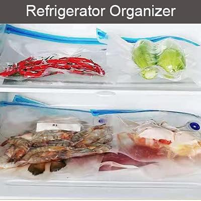 Sous Vide Bags 25Pcs, Reusable BPA Free Vacuum Sealer Bags Vacuum Food Storage Bag for Cooking/Food Storage/Microwave Heating - 3 Size 18Pcs Vacuum Zipper Bag & 5 Air Valves & 2 Seal Clips