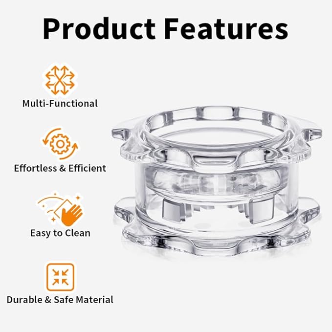 Garlic Twister Kitchen Tool – Manual Garlic Crusher & Ginger Grinder, Nut Chopper, Chili Pepper Mincer, Clear Acrylic Kitchen Utensil for Food Prep – BPA-Free, Easy to Use, Handheld Design