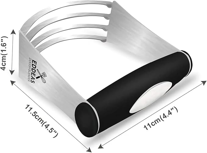 Dough Scraper and Dough Blender, Multi-Purpose Scraper Chopper Dough Tools, Heavy Duty Stainless Steel and Non-slip handle Pastry Cutter Set, Great for Pastry, Pizza, Dough and Cake