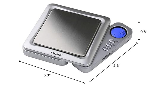 American Weigh Scales 650g x 0.1g Digital Pocket Scale 0.1g Accuracy-Blade Series | Precision Mini Scale, Small Digital Gram Scale for Kitchen, Gold, Gems & Coin Scale, Smart Digital & Compact Scale