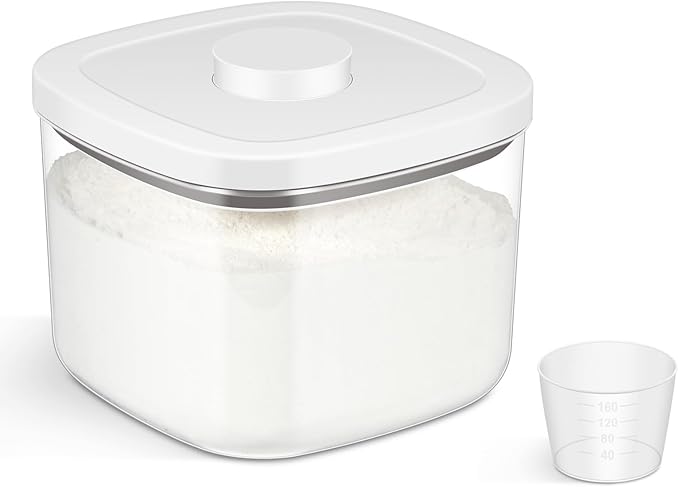 Airtight Rice Container 10 Lbs, Clear Plastic Food Storage Container Bin For Flour Sugar, Dry Food Holder with Easy Locking Lid for Kitchen Pantry Organization and Storage