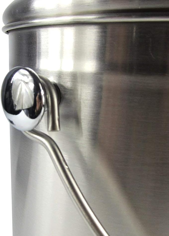 Abakoo 1.6 Gallon Compost Bin Indoor Countertop Kitchen Composter 304 Stainless Steel Waste Pail Kitchen Bin Pail - Includes 4 Filters