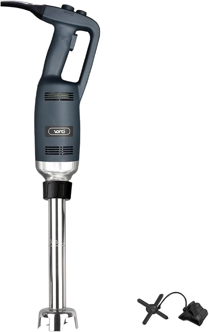 VONCI 500W Commercial Immersion Blender, 12" SUS 304 Removable Shaft, Heavy Duty Power Hand Mixer with Variable Speed 6000-20000RPM, Professional Electric Stick Blender for Restaurant Kitchen Use.