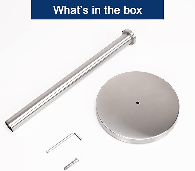 NearMoon Standing Paper Towel Holder, Kitchen Paper Towel Tissue Holder- for Bathroom Countertop, Standard or Jumbo-Sized Roll Paper (with Stainless Steel Base, Brushed Nickel)