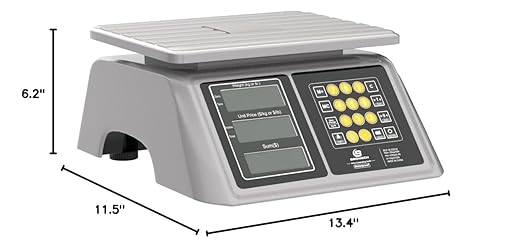 Price Computing Scale 66lb Digital Rechargeable Commercial Weight for Produce Food Meat Fruit Vegetable with Dual Large Display, Give Change Function and 5 Direct Plus Included, Not for Trade