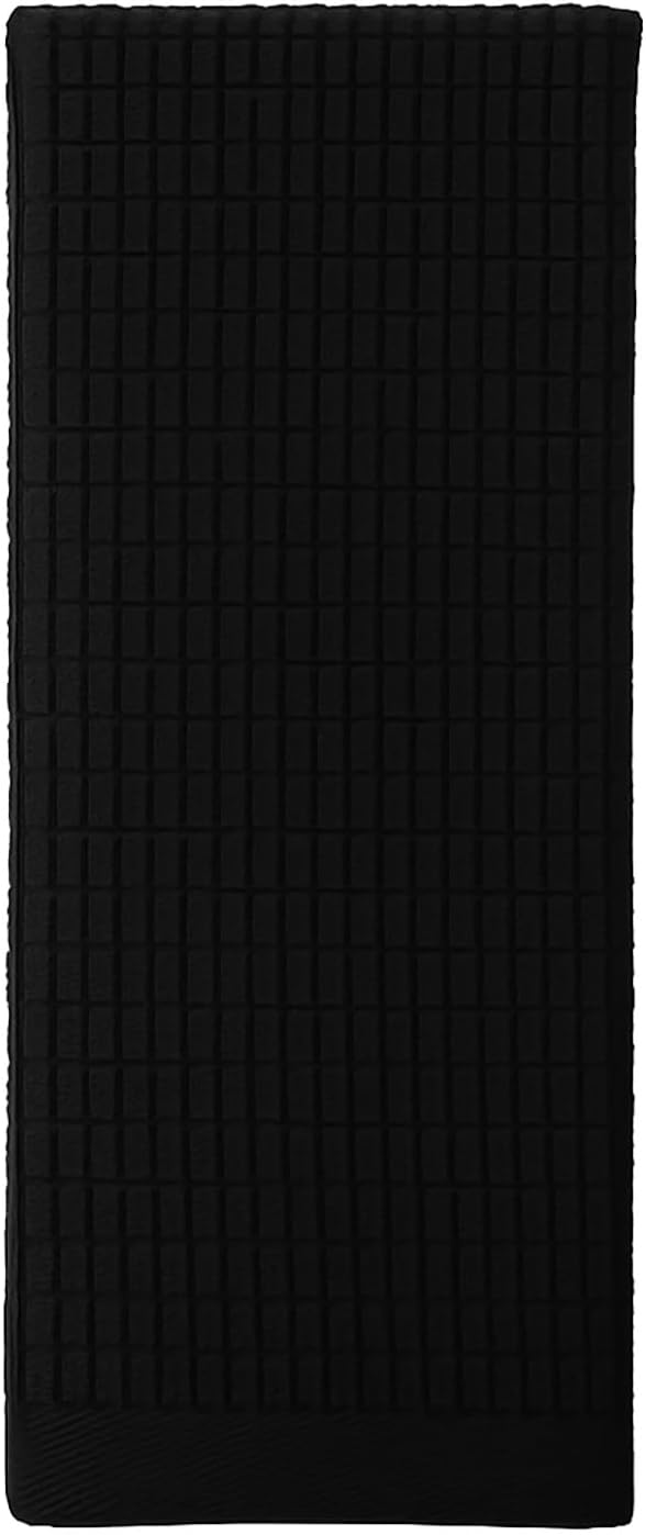 CRAFTSWORTH Kitchen Towels, 15 x 26 Inches, Pack of 6, 400 GSM, 100% Ring Spun Cotton, Striped Solid Black Cotton Dish Towels Super Soft and Absorbent, Tea Towel and Bar Towel