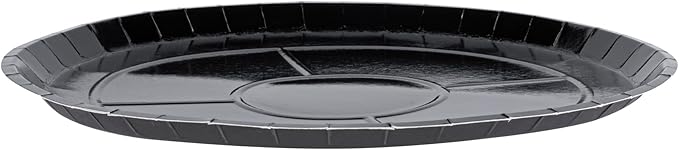 Restaurantware-Eco Pie 16 Inch Paper Pizza Trays, 50 Round Pizza Pans - Oven-Ready, Microwavable, Black Paper Pan For Medium-Sized Pizzas, For Baking, Cooking, Bread, Meat, Or Pies