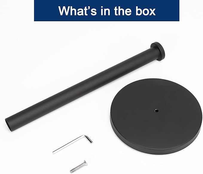 NearMoon Standing Paper Towel Holder, Kitchen Paper Towel Tissue Holder- for Bathroom Countertop, Standard or Jumbo-Sized Roll Paper (with Stainless Steel Base, Matte Black)