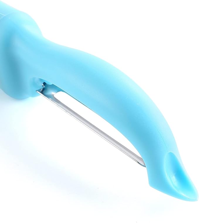 Spring Chef Premium Swivel Vegetable Peeler, Soft Grip Handle and Ultra Sharp Stainless Steel Blades - Perfect Kitchen Peeler For Veggie, Fruit, Potato, Carrot, Apple - Aqua Sky