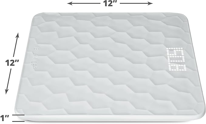 Greater Goods Designer Bathroom Scale: Non-Slip Silicone Cover, Hidden LED Display, Spot-On Precision, 400 lb Capacity