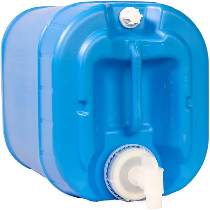 5 Gallon Stackable Water Containers (18-Pack) | 100% Food Grade, BPA-Free | Durable Indoor Outdoor Storage Large Water Jug | Camping Accessories, Survival Gear, Prepper Supplies