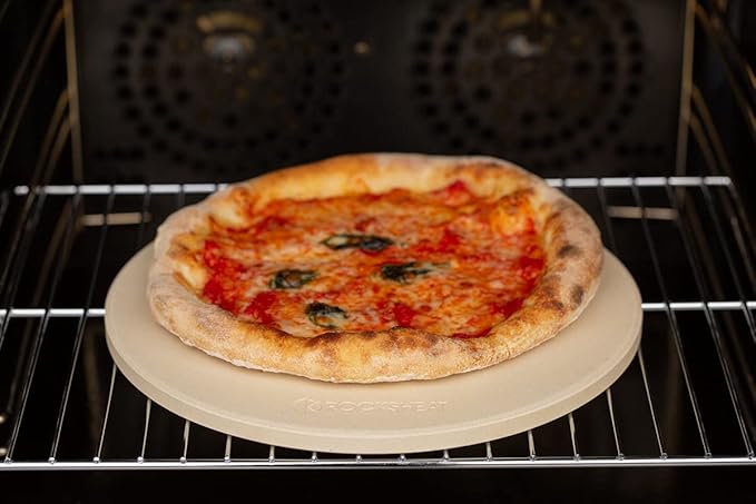 K ROCKSHEAT Small Pizza Stone Round for Grill and Oven, 11 Inch Cordierite Grill Pizza Stones, Food Grade Baking Stone for Oven 11"