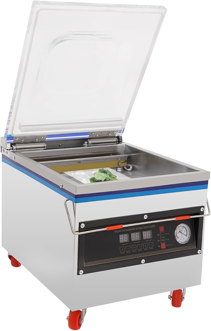 Chamber Vacuum Sealer, 110V 360W ZK-320 Vacuum Packaging Machine with Pure Copper Vacuum Pump Kitchen Packaging Machine for Fresh Meats, Fruit Saver, Pickles