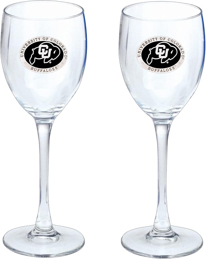 Heritage Pewter Colorado Glass Water Goblets β Set of 2 | 12 OZ Goblet Glasses | Expertly Crafted Pewter Glass
