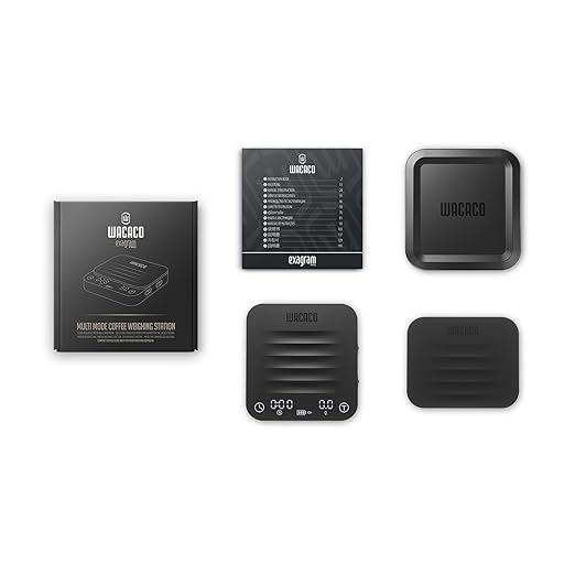 WACACO Exagram Pro Coffee Scale with Timer, Smart Espresso Scale with Carrying Box, Automatic Timing Rechargeable Mini Digital Coffee Weight Scales Gram&Ounce&Milliliter, Food Kitchen Scale, Black