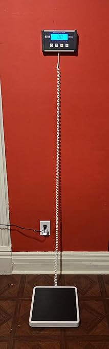 SIKE Digital Physician Scale, Medical Floor Scale for Body Weight, 550 lb Limit Professional Weight Scale, Portable Easy to Read Digital Display, Heavy Duty, Pound & KG Settings, 12.5" x 12" Platform