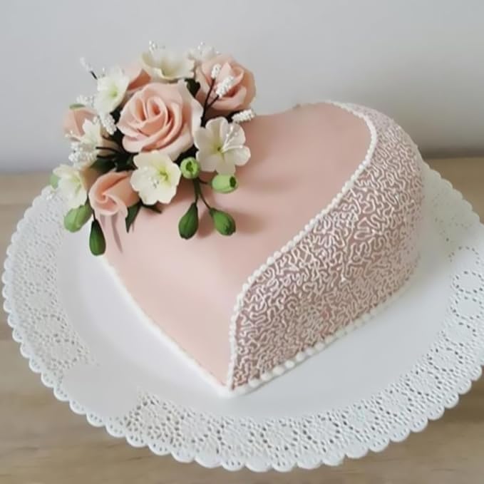 9 Inch Heart Shaped Cake Pan, Aluminum Heart Cake Mold, Heat-Resistant Baking Cake Pan for Wedding, Party, Family Occasions, Chocolate, Bread. (9 × 2 Inch)