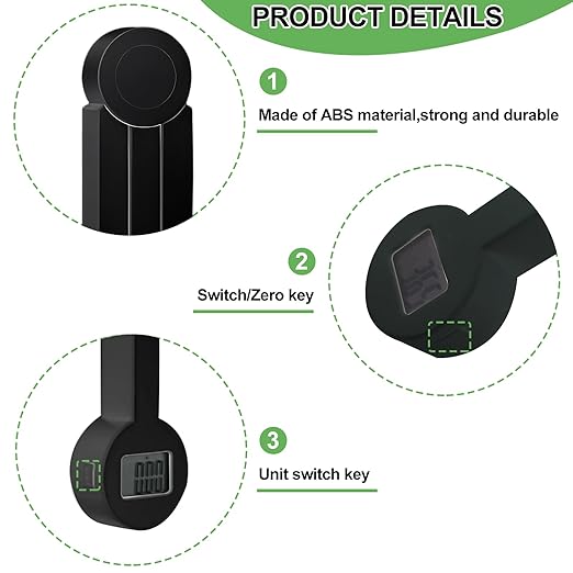 Portable Food Scale Travel Scale for Food, Small Folding Digital Kitchen Scale for Food, Collapsible Mini Pocket Scale Grams and Ounces, Ideal for Diet Calorie Control Compact Kitchen (Black)