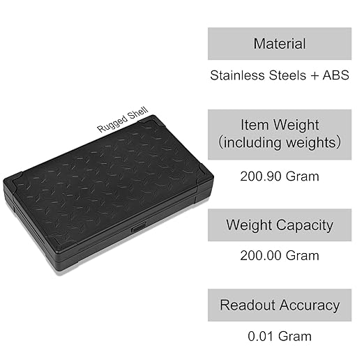 Fuzion Gram Scale Digital Pocket Scale, CASH-200 x 0.01g Digital Grams Scale, Jewelry Scale, Small Food Scale Mini Gram Scale with Dual Display, Calibration Weight
