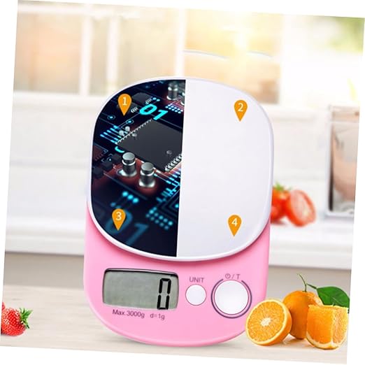 Mini Digital Kitchen Scale Precision Plastic Food Weight Scale Capacity Compact Multifunctional No Battery