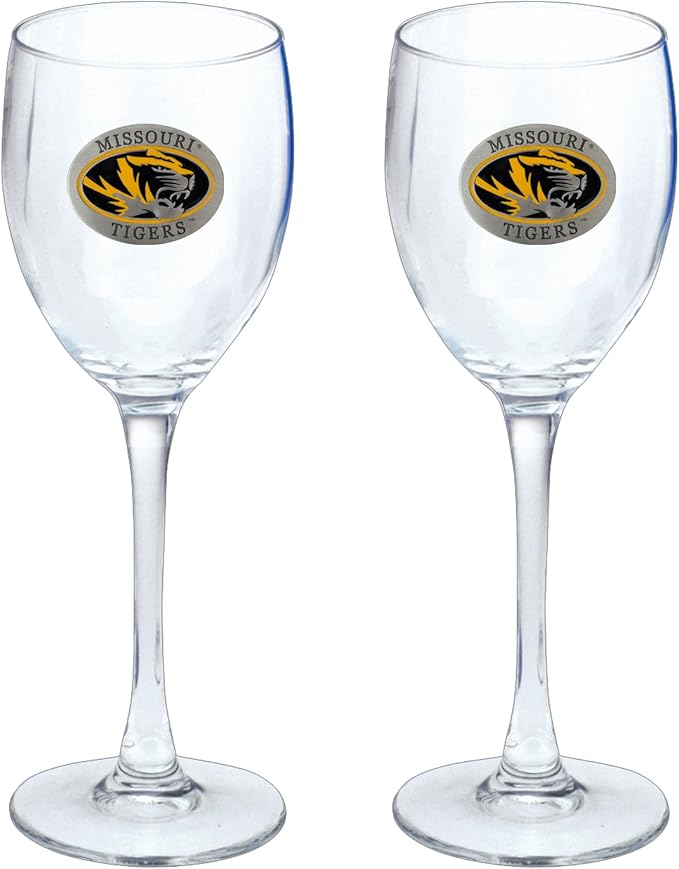 Heritage Pewter Missouri Glass Water Goblets β Set of 2 | 12 OZ Goblet Glasses | Expertly Crafted Pewter Glass