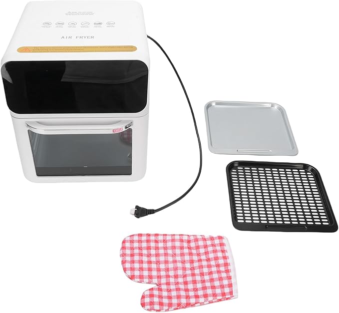 TOPINCN Air Fryer Toaster Oven Stainless Steel Non Stick Digital Fryer Large Capacity Multifunctional Kitchen Appliance with View Window for Baking Toasting Frying