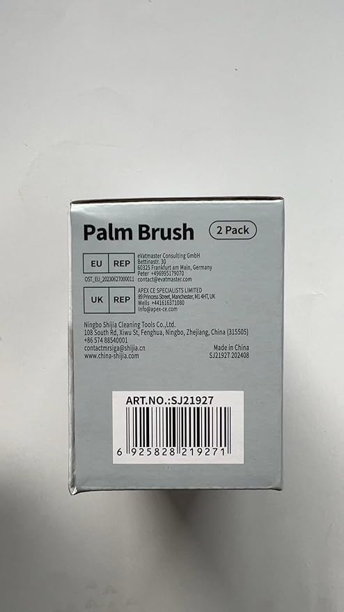 MR.SIGA Dish Scrub Brush, Palm Brush Dish Scrubber with Ergonomic Grip, Kitchen Brushes for Dishes, Gray, Pack of 2