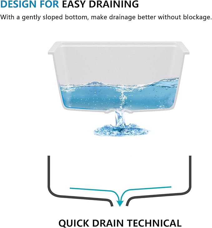 18 Undermount Bar Sink Workstation - Fulorni 18"x18" Undermount Wet Bar Sink White Granite Composite Quartz Classic Single Bowl Under Counter Small Kitchen Bar Prep RV Sink Basin