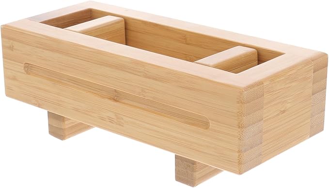 Yardwe Bamboo Wooden Sushi Press Mold Box, Traditional Oshizushi Maker for Rice Rolls, Diy Sushi Making Kit for Beginners and Home Use, 8.66 X 3.74 X 3.14 Inches