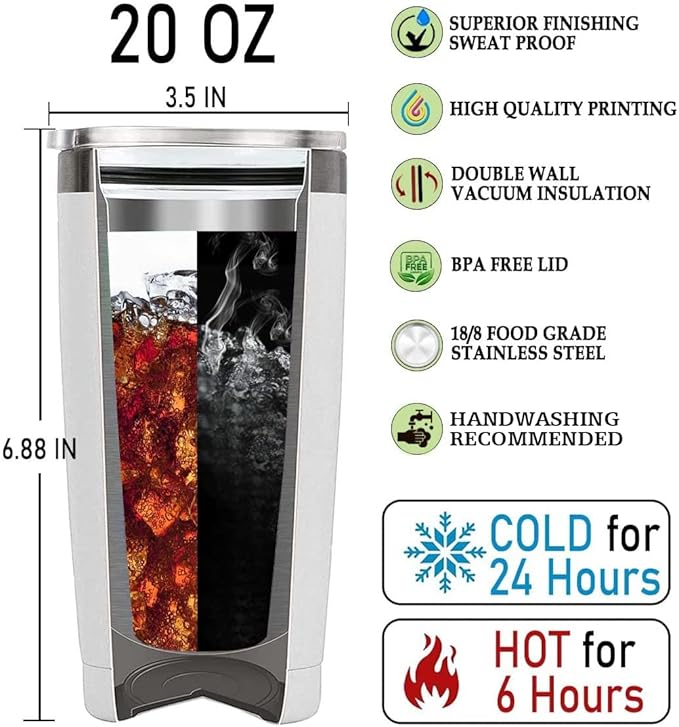 Personalized Green Irish Shamrocks Tumbler For Women with Lid Insulated 20 oz Stainless Steel Water Bottle Coffee Cup Travel Mug Gift For Mom Daughter Wife Girls