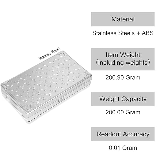 Fuzion Gram Scale CASH-200 Digital Pocket Jewelry Food Scale, Dual Display Compact 0.01g Calibration