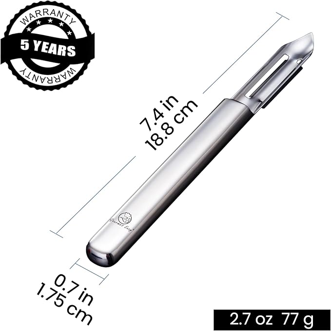 Vegetable Peeler, Ultra Sharp Potato Peeler, Best for Veggie & Fruit, Seamless One-Piece Design, Peel Both Ways - Left & Right-Hand Friendly, Dishwasher Safe, 5-Year Warranty