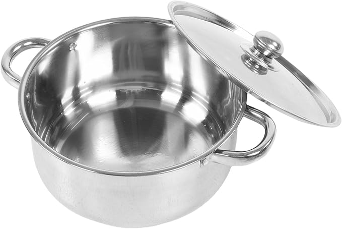 Stainless Steel Pots and Pans Set, Nonstick Kitchen Induction Cookware Set, Induction Kitchen Cooking Skillet Kits with Frying Pan Soup Milk Pot