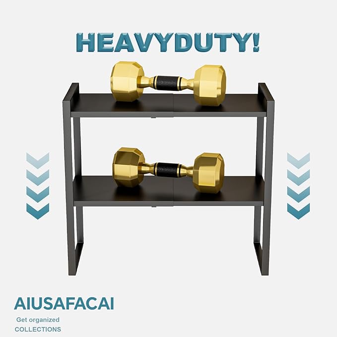 Cabinet Shelf Expandable Height Adjustable Organizer Riser for Kitchen Cabinet Pantry Cupboard Under Sink Countertop Organization