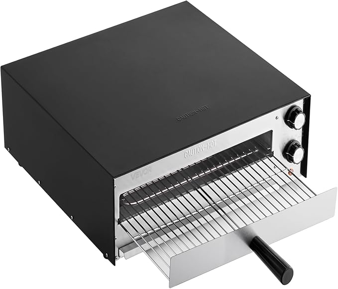 VEVOR Electric Pizza Oven, 16-inch Indoor Pizza Ovens, 572°F Max Temp, 1750W Commercial Pizzas Maker w/Timing & Temp Control, Countertops Pizza Cooker w/Pizza Rack, Crumb Tray, Diner and Home