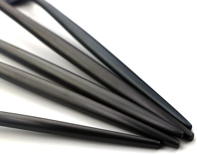 Gugrida 6 Pieces Matte Black Handle 18/10 Stainless Steel Silverware Set, Flatware Set Black Cutlery Set, Utensils Set for Home Restaurant, Dishwasher Safe (Full Black)