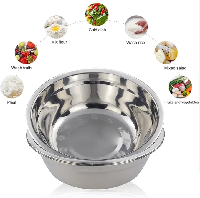 Stainless Steel Mixing Bowls/Metal Prep Bowls, Set of 4