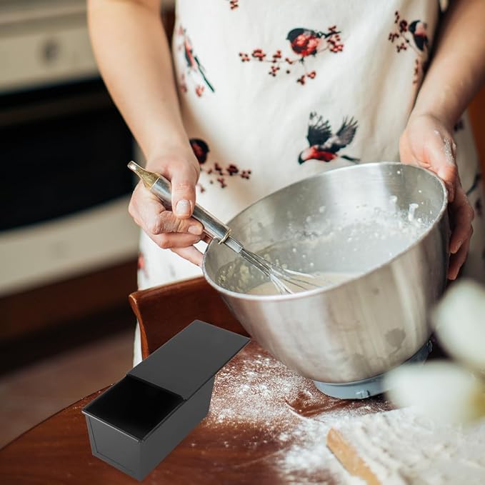 Luxshiny Black Non-Stick Bread Baking Pan, 450g