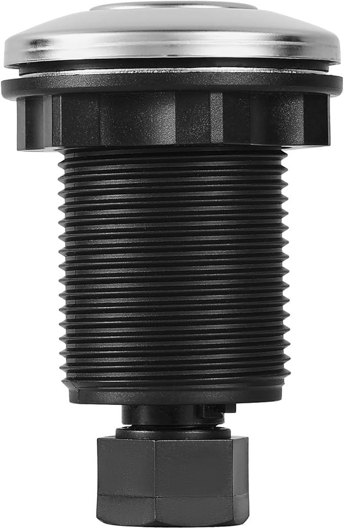 VEVOR Garbage Disposal Air Switch Kit, 2.5" Sink Top Air Switch for Food Waste Disposal, Polished Stainless Steel ON/OFF Air Push Button for Waste Disposer - Suitable for Stainless Steel Countertops