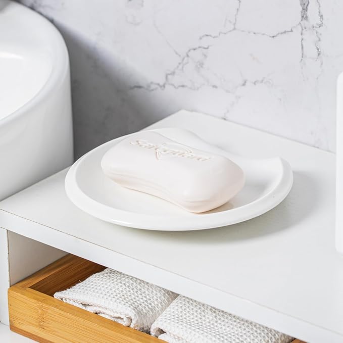 Spoon Rest for Stove Top, 5.5 Inches Kitchen Spoon Holder, Ceramic Spoon Rest Stove Top, Kitchen, Coffee, Set for 1, White