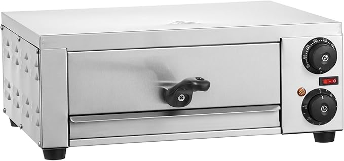 VEVOR Electric Pizza Oven for Countertops, 12-inch, 1500W, with Temp Control & 0-120 Min Timer, Even Baking Technology & Easy Clean Crumb Tray, Ideal for Both Commercial & Home Kitchens