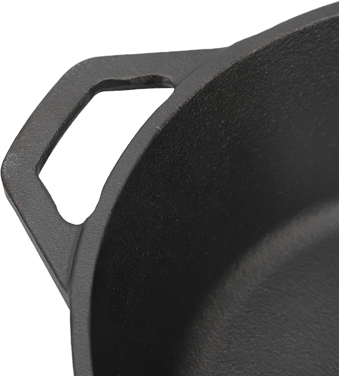 2 Piece Set Cast Iron Skillet, Even Heating & Non Stick Cast Iron Frying Pan for Home Kitchen