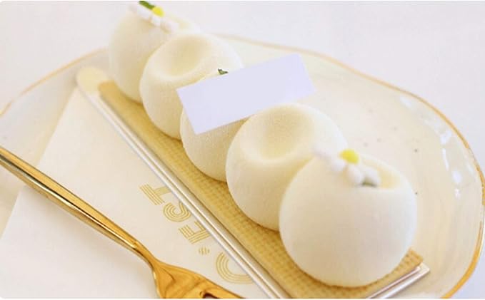 OCPO KITCHEN Eclair Silicone Mold for Baking Mousse Cake, French Dessert, Pastry, Chocolate, Ice Cream, Cake Decoration Mold, 3D Long Strip Flower Shape (6-Cavity)