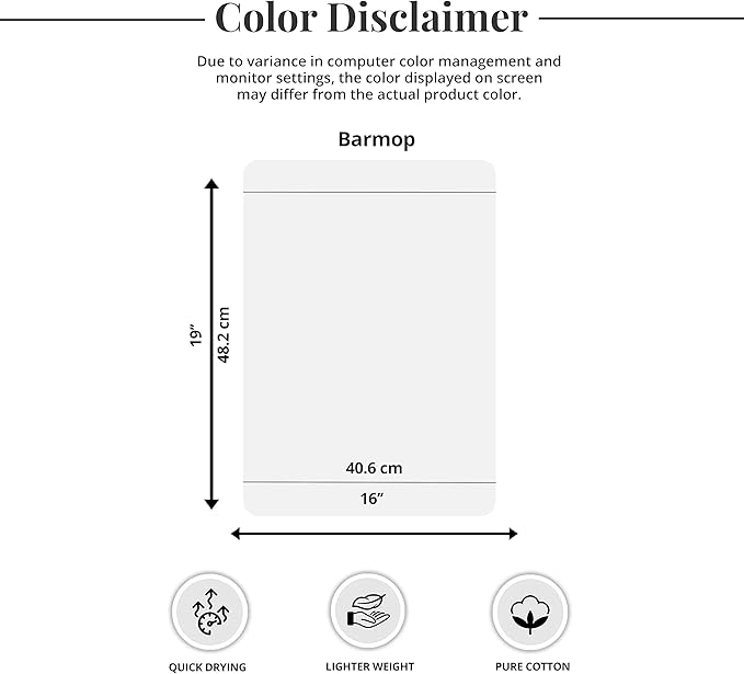 Tens Towels 12 Pack Ribbed Weave White Barmop,100% Cotton, 16x19 inches, Super Absorbent Kitchen Bar Towels, Lighter Weight Cleaning Cloths, Perfect for Drying Dishes at Home and Restaurant