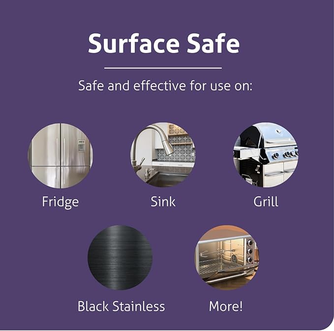 Therapy Stainless Steel Cleaner and and Polish Wipes Bundle with Microfiber Cloth - Remove Fingerprints from Appliances, Sinks, Fridge, Grill, Refrigerator, BBQ, Stove - Stainless Steel Spray and Wipe