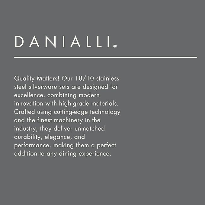 Matte Silverware Set, 18/10 Stainless Steel Satin Flatware, Modern Brushed Finish Cutlery, Dishwasher Safe & Durable, Built to Last (40-Piece, Fidenza)